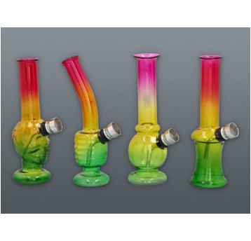 Bongo szklane małe rasta różne wzory 5-3672