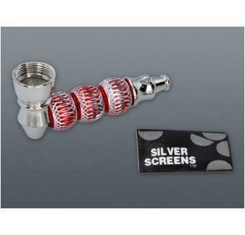 Lufka metalowa zdobiona z cybuchem 5-2058