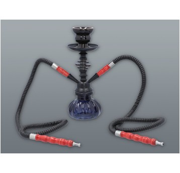 Shisha mała czarna granatowa 2 węże 5-5365